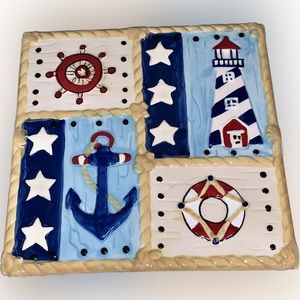 FREE with any PURCHASE! Nautical Ceramic Pot Holder